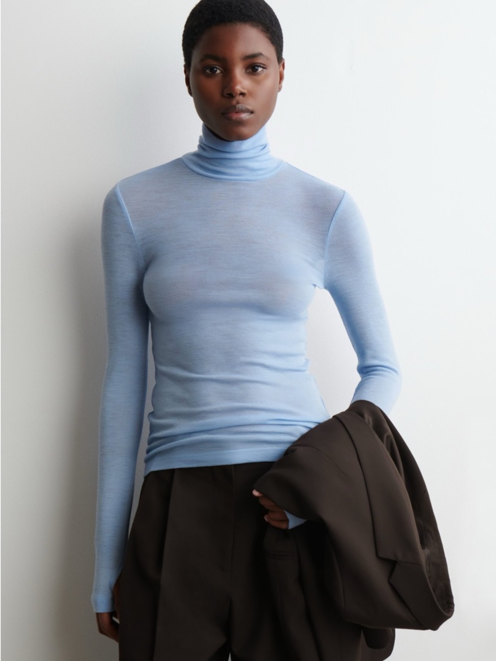 Cos slim fit merino wool top